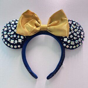 Disney Parks Official Minnie Mouse WDW 50th Anniversary Jeweled Ears Headband